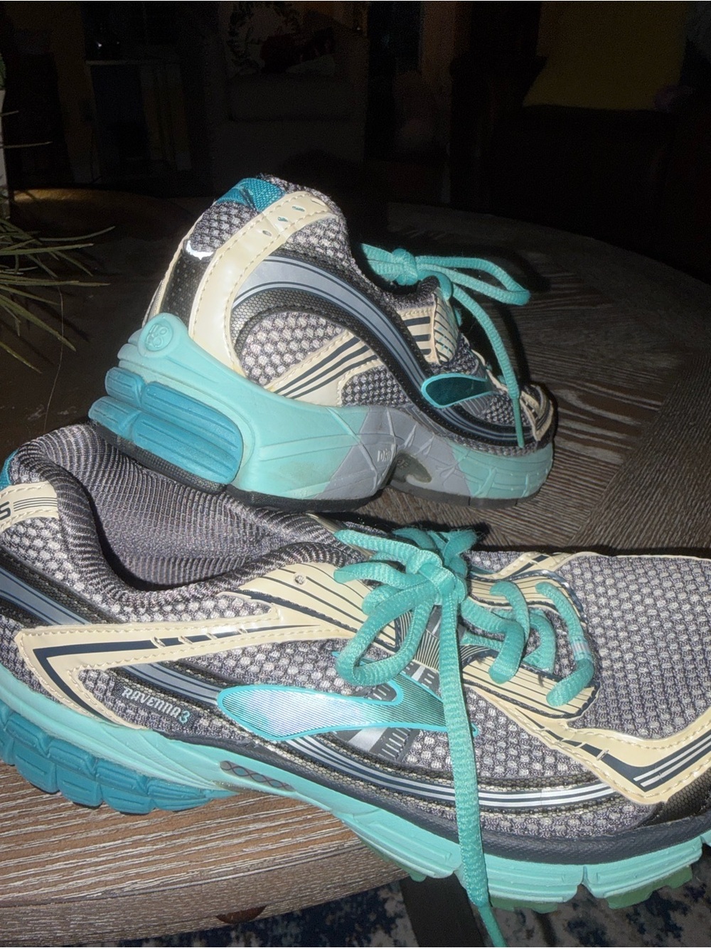 Brooks Women's Ravenna Running Sneakers - Teal, Gray, Cream